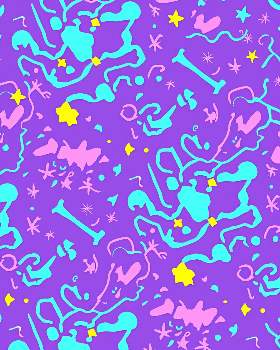 Playful Purple Splash Abstract Design Rug