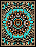 Vibrant Geometric mandala Pattern Rug