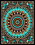 Vibrant Geometric mandala Pattern Rug