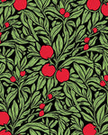 Red Apples Green Leaves Pattern Rug