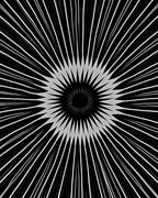 Radiating Sunburst Star Pattern Rug