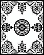 Ornate Floral Mandala Art Rug