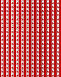 Red White Stripe Butterfly Pattern Rug