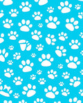 Charming White Paw Prints Pattern Rug