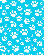 Charming White Paw Prints Pattern Rug