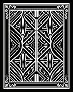 Stylish Black White Geometric Art Deco Design Rug