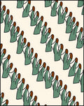 Green Hand Repeating Pattern Rug
