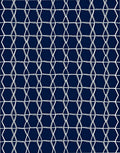 White Geometric Lines Pattern Rug