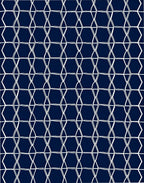 White Geometric Lines Pattern Rug
