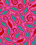 Whimsical Feather Swirl Pattern Rug