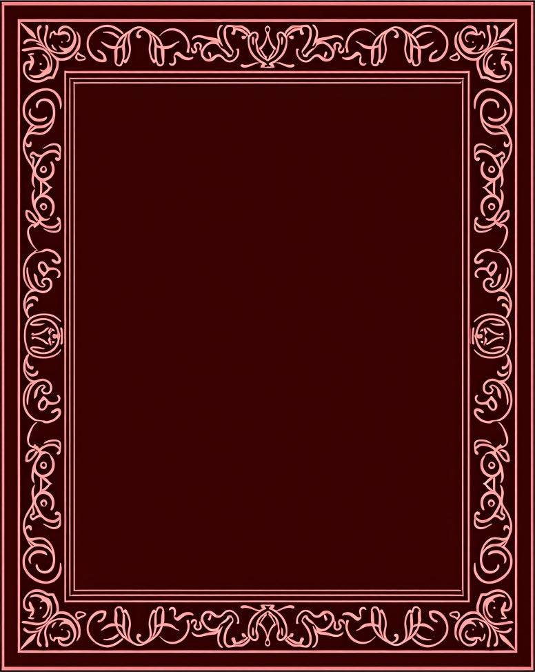 Ornate Flourish Border Design Rug