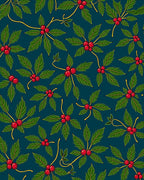 Evergreen Holly Berry Pattern Rug