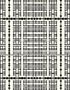 Modern Black Grid Dot Pattern Rug