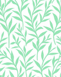 Soft Green Branching Foliage Rug