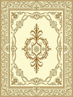Intricate Floral Border Design Rug