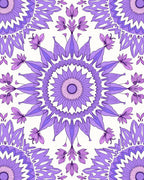 Vibrant Purple Floral Mandala Design Rug
