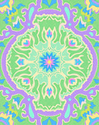 Abstract Psychedelic Floral Mandala Rug