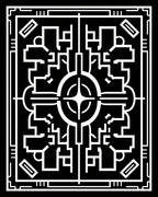 Abstract Geometric Square Art Deco Rug