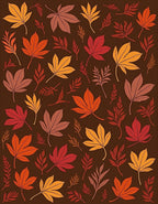 Autumn Leaves Pattern Rug