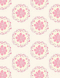Pink Floral Mandala Patterned Rug