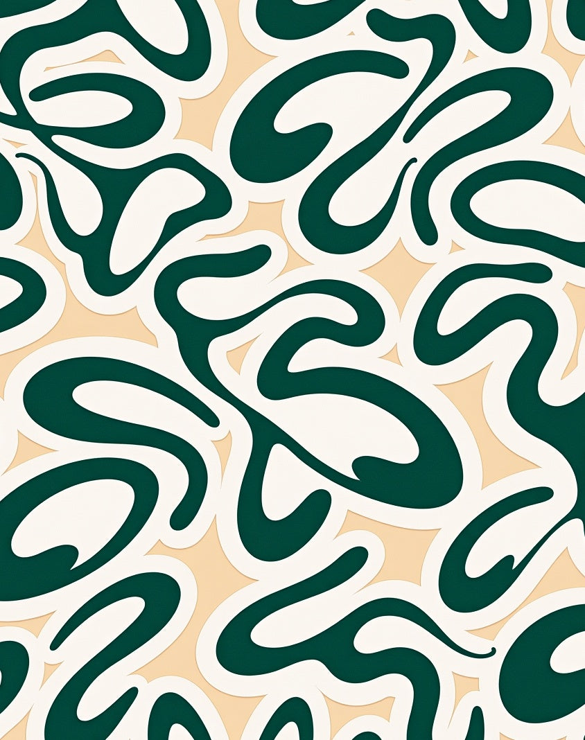 Smooth Retro Swirl Pattern Rug