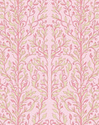 Delicate Pink Floral Vine Pattern Rug