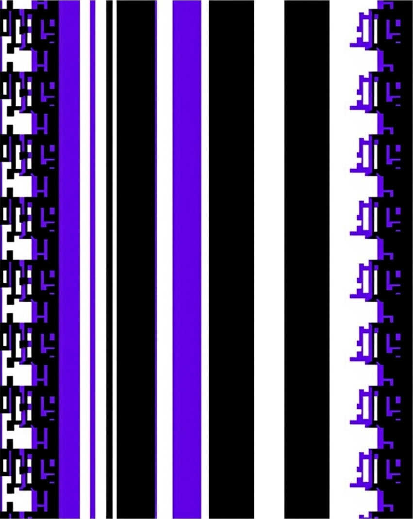 Vertical Stripped Digital Abstract Rug