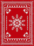 Bold White Snowflake Decorative Pattern Rug