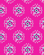 Bright Pink Floral Inspired Pattern Rug