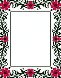 Vibrant Floral Vine Border Rug