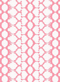 Pink White Ikat Pattern Rug