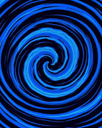 Cool Blue Swirl Pattern Design Rug
