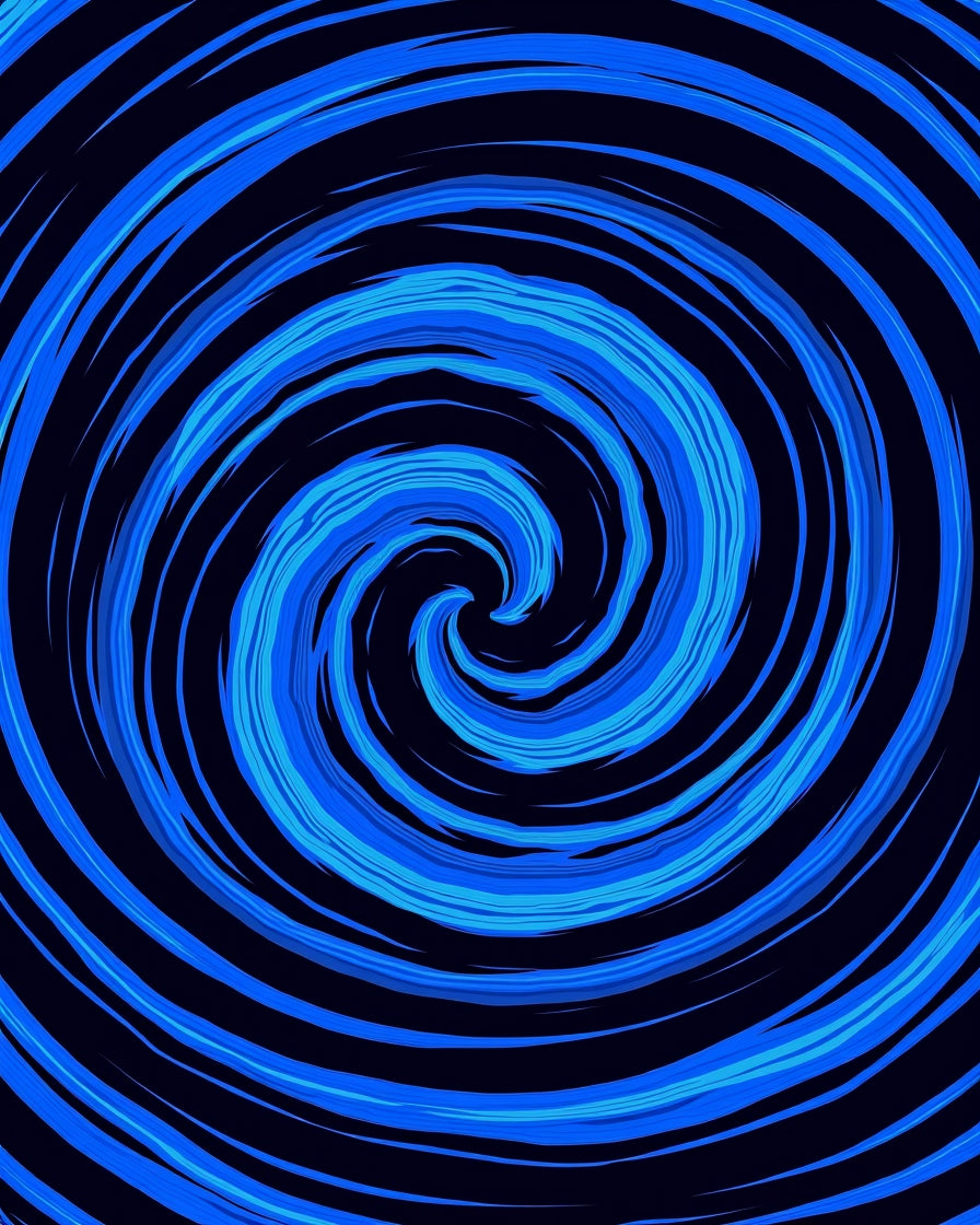 Cool Blue Swirl Pattern Design Rug