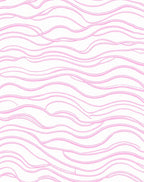 Soft Pink Wavy Stripe Whimsical Rug