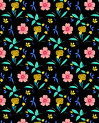 Vibrant Floral Tropical Pattern Rug