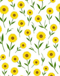 Yellow Daisy Floral Pattern Rug