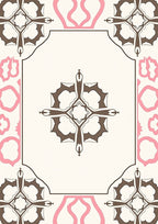 Ornate Floral Scroll Pattern Rug