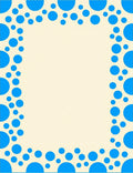 Blue Bubble Pattern Border Rug