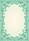 Art Nouveau Floral Scrollwork Design Rug