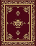 Ornate Floral Border with Center Medallion Rug