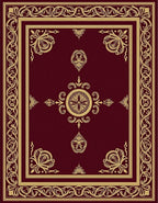 Ornate Floral Border with Center Medallion Rug