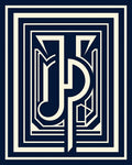 Deep Blue Geometric Art Deco Design Rug