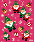 Joyful Gnome Snowflake Pattern Rug