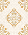 Ornate Floral Motif Cream Rug