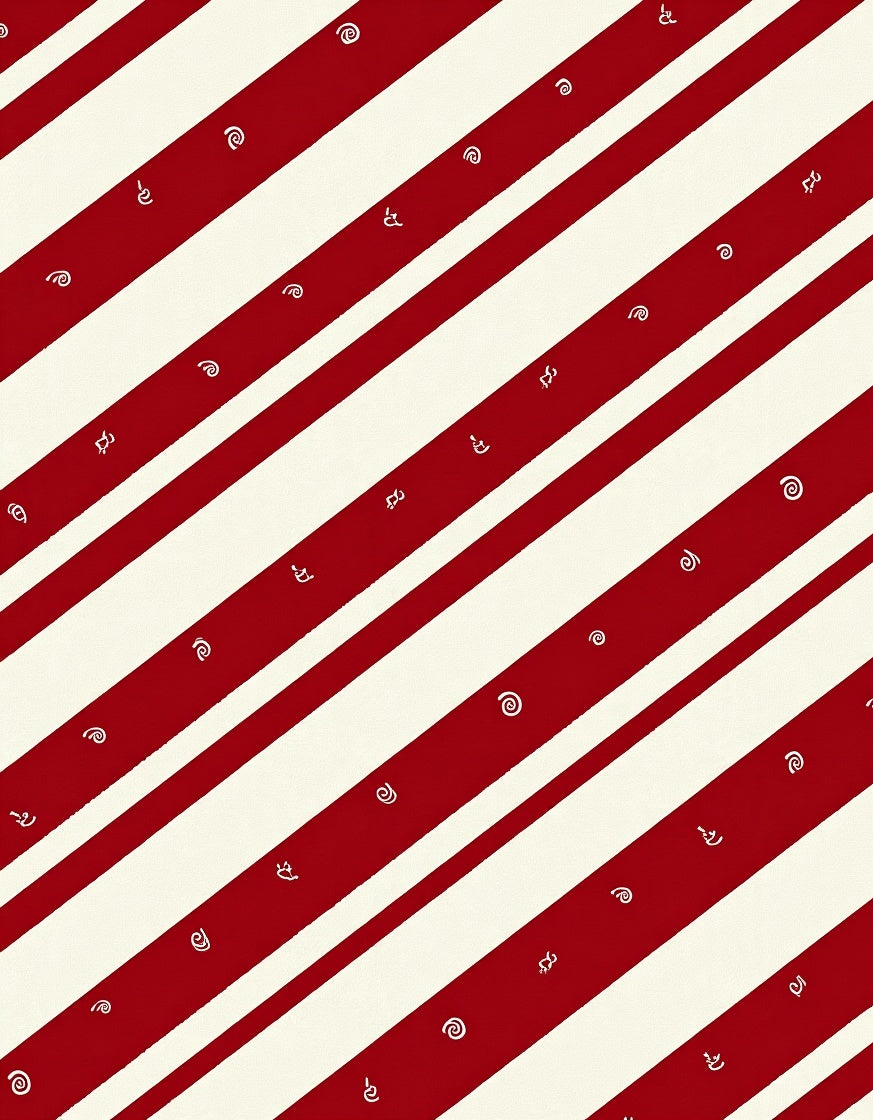 Red Cream Diagonal Stripe Pattern Rug