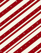 Red Cream Diagonal Stripe Pattern Rug