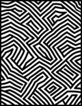 Abstract Linear Maze Pattern Rug