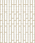 Natural Bamboo Geometric Brick Pattern Rug