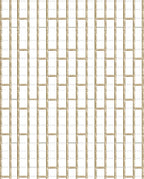 Natural Bamboo Geometric Brick Pattern Rug