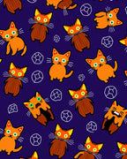 Whimsical Orange Cat Pattern Rug